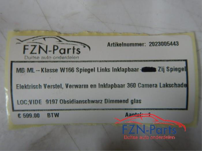Mercedes-Benz ML-Klasse W166 Spiegel Links Inklapbaar