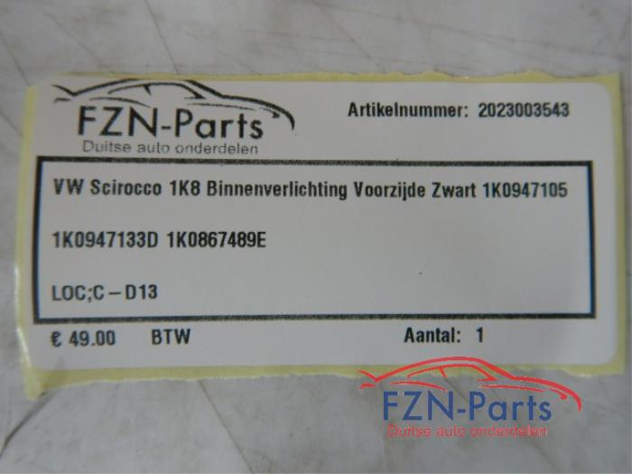 Binnenverlichting voor Volkswagen Scirocco (22742208)