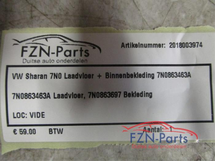 Vloerplaat bagageruimte Volkswagen Sharan (22743217)