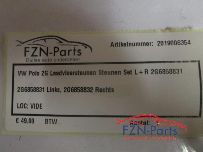 VW Polo 2G Laadvloersteunen Steunen Set L+R
