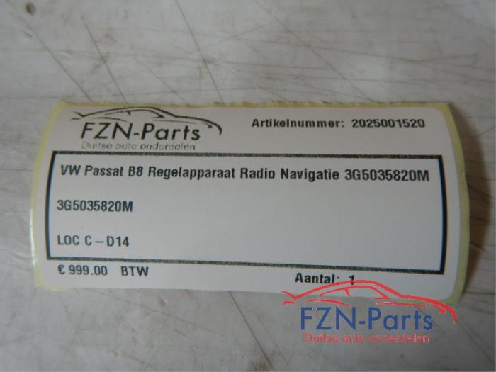 VW Passat B8 Regelapparaat Radio Navigatie