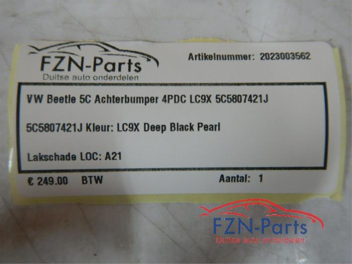 VW Beetle 5C Achterbumper 4PDC LC9X