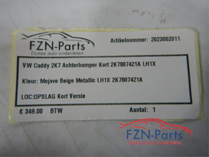VW Caddy 2K7 Achterbumper Kort