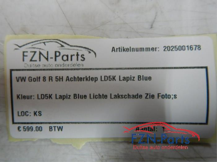 VW Golf 8 R 5H Achterklep LD5K Lapiz blue