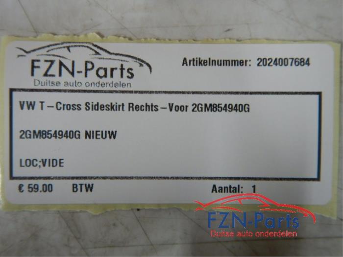 Zijskirt rechts Volkswagen T-Cross (22727800)