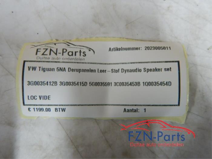 VW Tiguan 5NA Deurpanelen Leer-Stof Dynaudio Speaker set