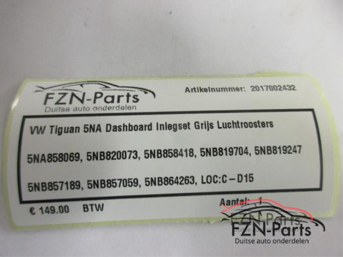 Luchtrooster Dashboard Volkswagen Tiguan (22735951)