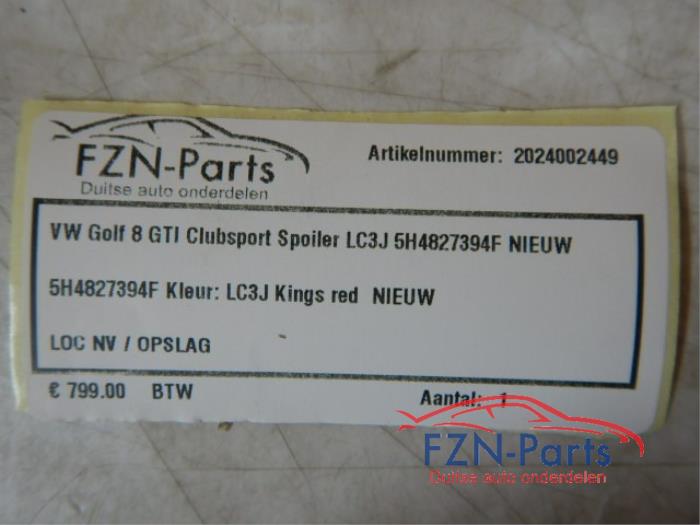 VW Golf 8 R Spoiler LC3J