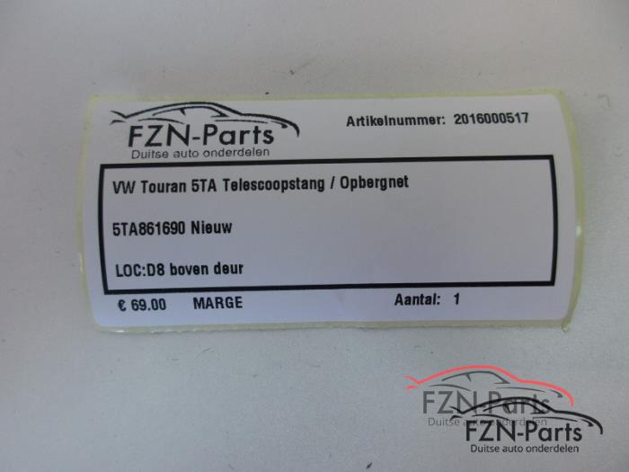 VW Touran 5TA Telescoopstang / Opbergnet