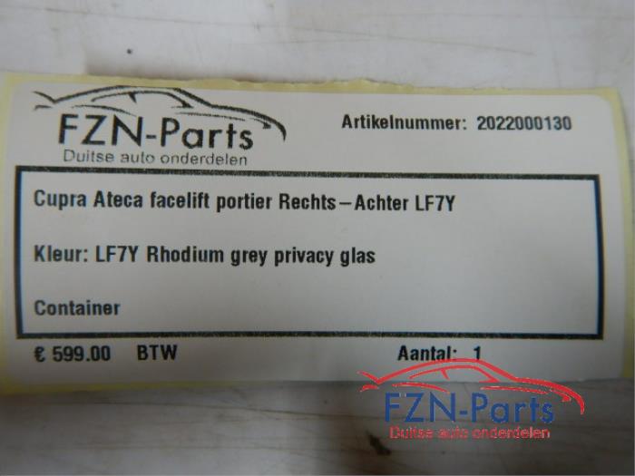 Seat Cupra Ateca facelift portier Rechts-Achter