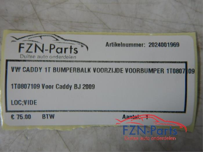 VW Caddy 1T Bumperbalk Voorzijde Voorbumper