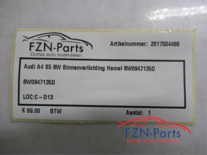 Audi A4 S5 8W Binnenverlichting Hemel
