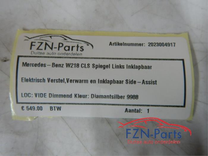 Mercedes-Benz W218 CLS Spiegel Links Inklapbaar