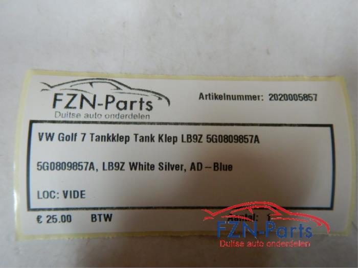 VW Golf 7 Tankklep Tank Klep LB9Z