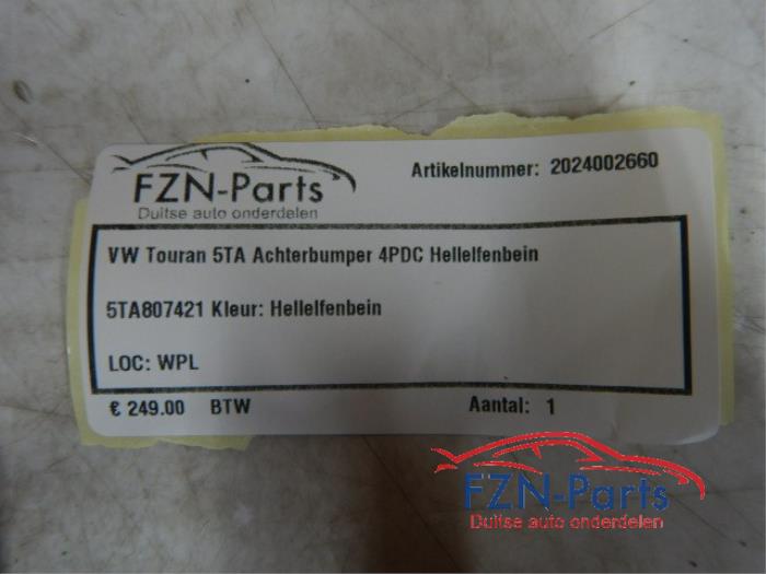 VW Touran 5TA Achterbumper 4PDC Hellelfenbein 5TA
