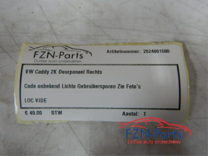 Portierbekleding 4Deurs rechts-voor Volkswagen Caddy (22728391)