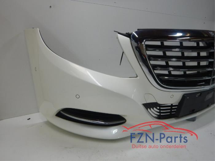 Mercedes-Benz S-Klasse W222 Voorbumper 6PDC Kleur: 9799 Diamantweiss Lakschade Zie fotos