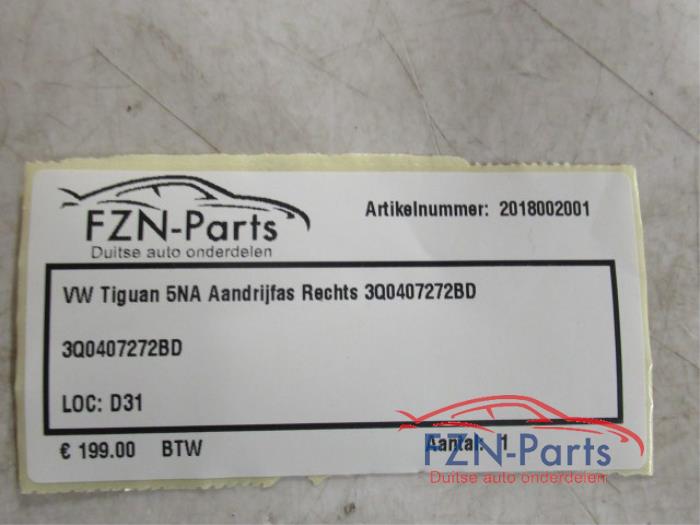 Aandrijfas rechts-voor Volkswagen Tiguan (22725838)