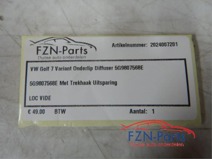 VW Golf 7 Variant Onderlip Diffuser