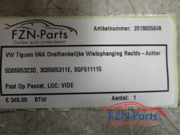 Wielophanging rechts-achter Volkswagen Passat (22741290)
