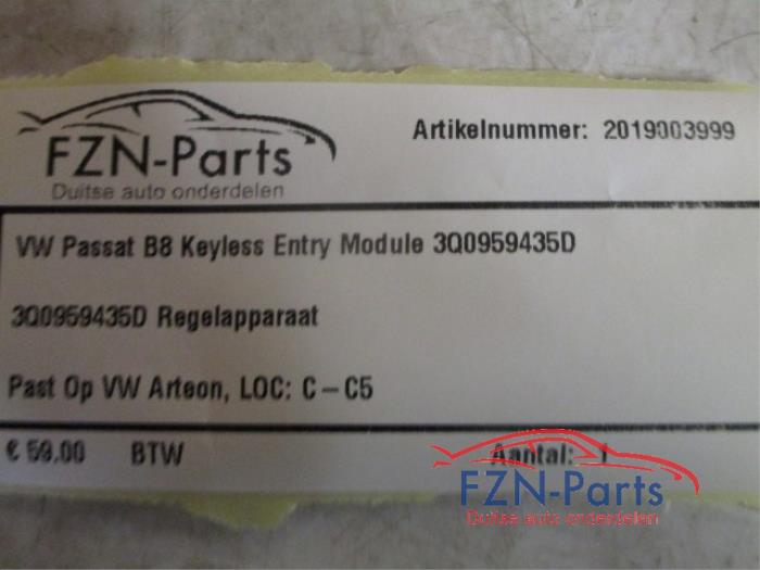 VW Passat B8 Keyless Etntry Module