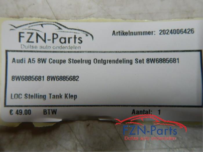 Audi A5 8W Coupe Stoelrug Achterbank ontgrendeling Set