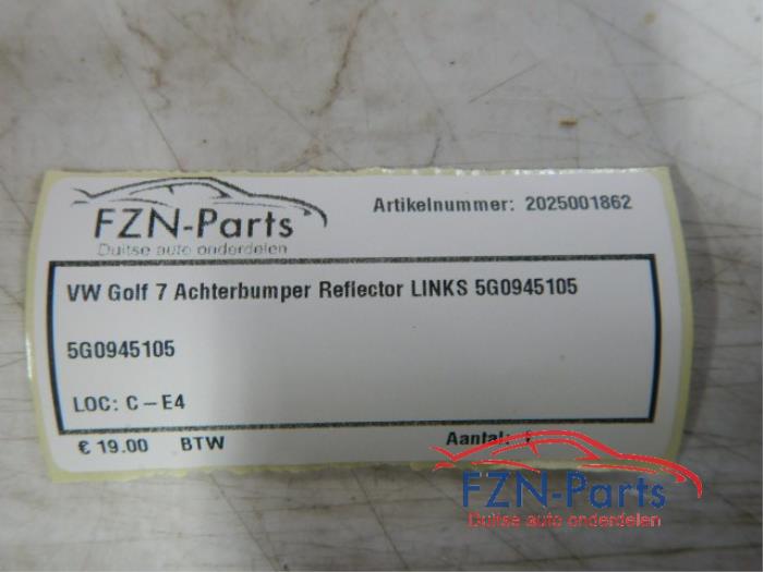 VW Golf 7 5G0 Achterbumper Reflector Links