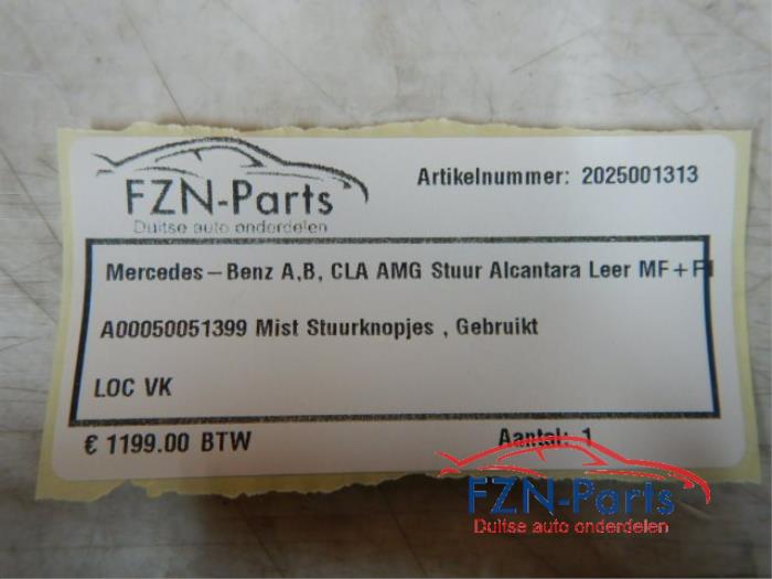 Mercedes-Benz A, B, CLA AMG Stuur Alcantara Leer MF+F1