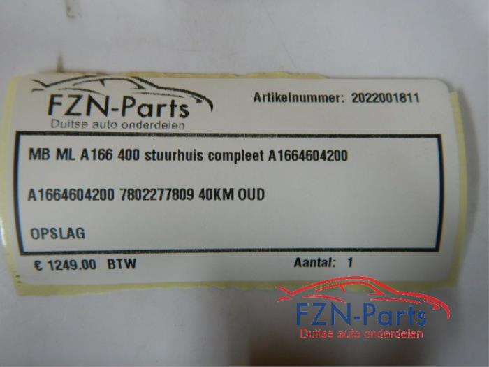 Mercedes-Benz ML A 166 400 Stuurhuis Compleet