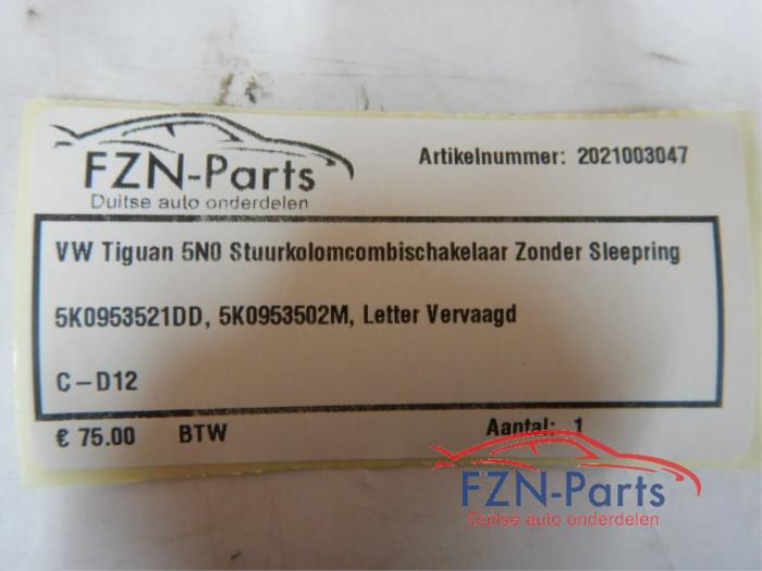 VW Tiguan 5N0 Stuurkolomcombischakelaar Zonder Sleepring