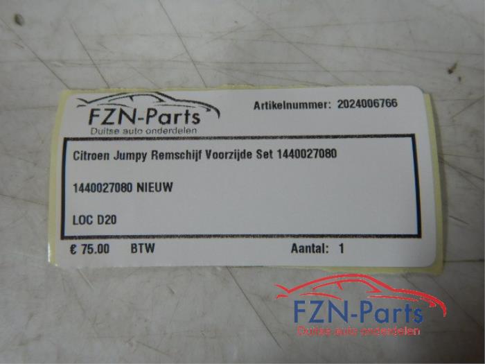 Citroen Jumpy Remschijf voorzijde set