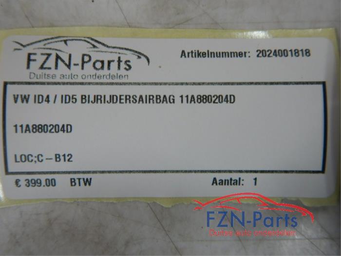 VW ID4/ID5 Bijrijdersairbag