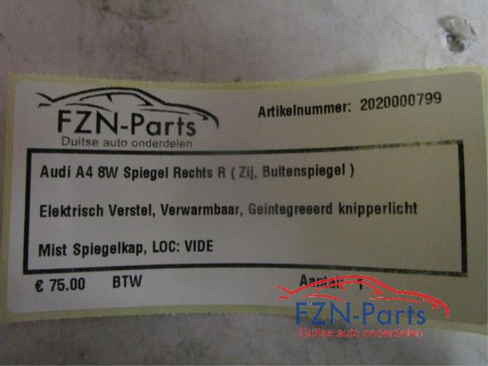 Buitenspiegel rechts Audi A4 (22724908)