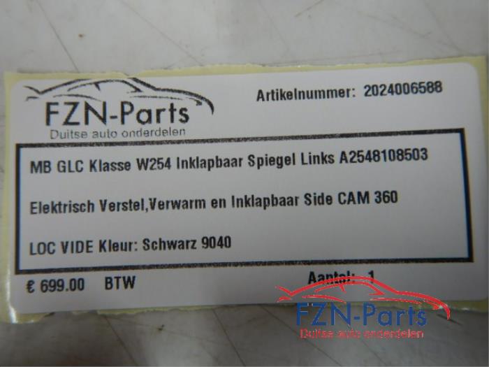 Mercedes-Benz GLC W254 Spiegel Links Inklapbaar