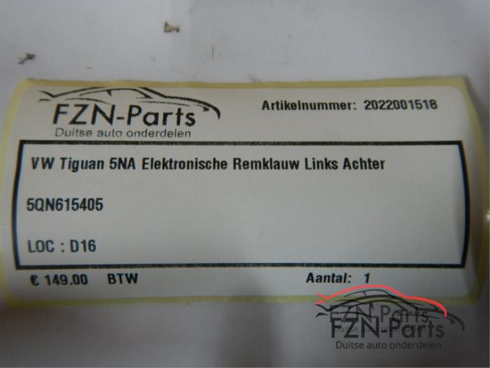 VW Tiguan 5NA Elektronische Remklauw Links-Achter