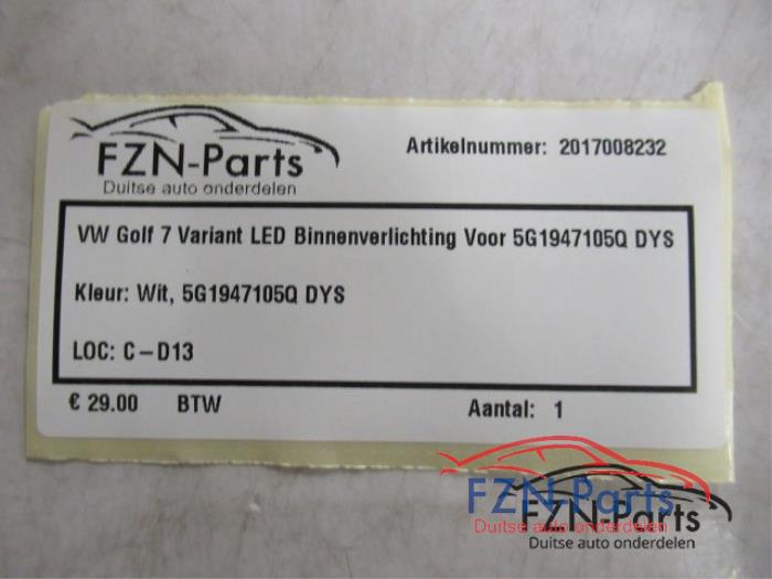 VW Golf 7 Variant LED Binnenverlichting Voor