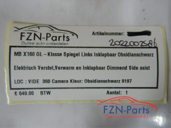 Mercedes-Benz X166 GL-Klasse Spiegel Links Inklapbaar