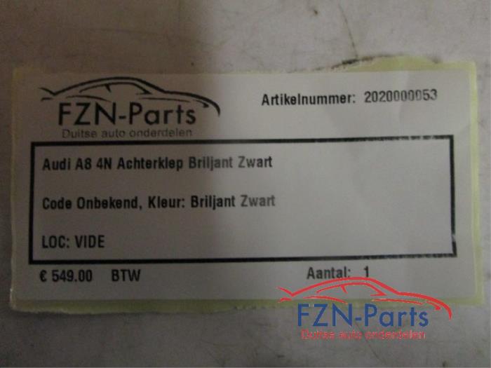 Audi A8 4N Achterklep Briljant Zwart