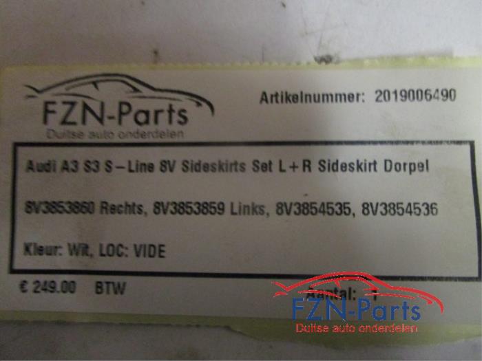 Audi A3 S3 S-Line 8V Sideskirt Set L+R Sideskirt Dorpel 3-Deurs
