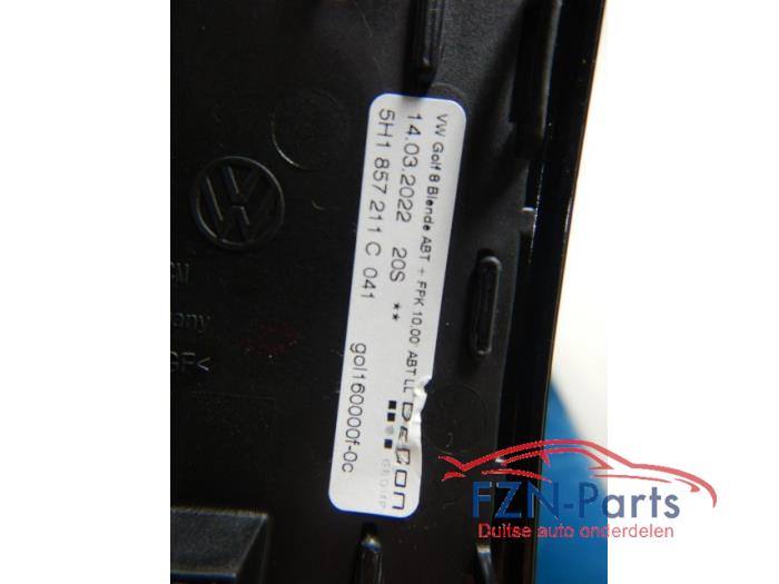 VW Golf 8 Dashboard Inleg Hoogglans Zwart/Grijs