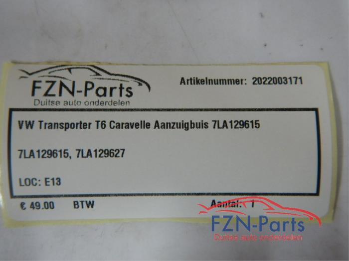 Aanzuigslang Lucht Volkswagen Transporter (22740884)