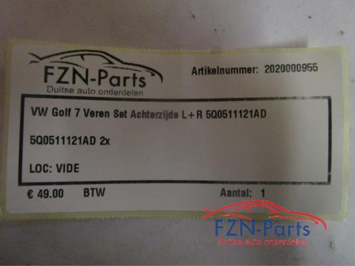 VW Golf 7 Veren Set Achterzijde L+R