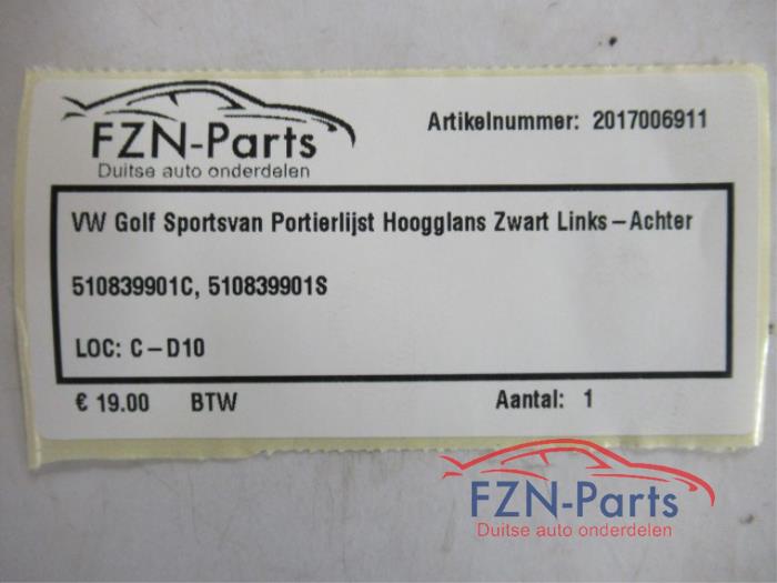 Portierlijst Volkswagen Golf Sportsvan (22744956)