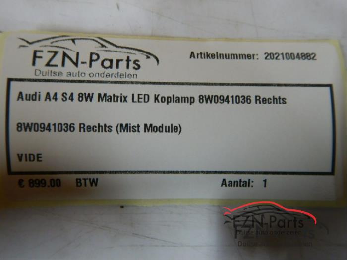 Audi A4 S4 8W matrix led koplamp