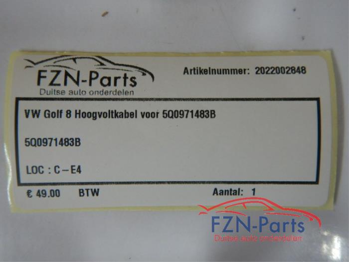 VW Golf 8 Hoogvoltkabel Voor