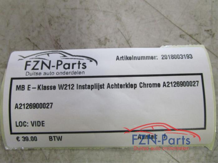 Mercedes-Benz E-Klasse W212 Instaplijst Achterklep Chrome