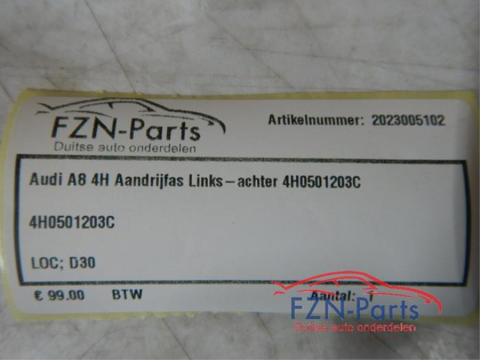 Audi A8 4H Aandrijfas Links-Achter