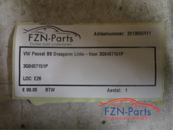 VW Passat B8 Draagarm Links-Voor