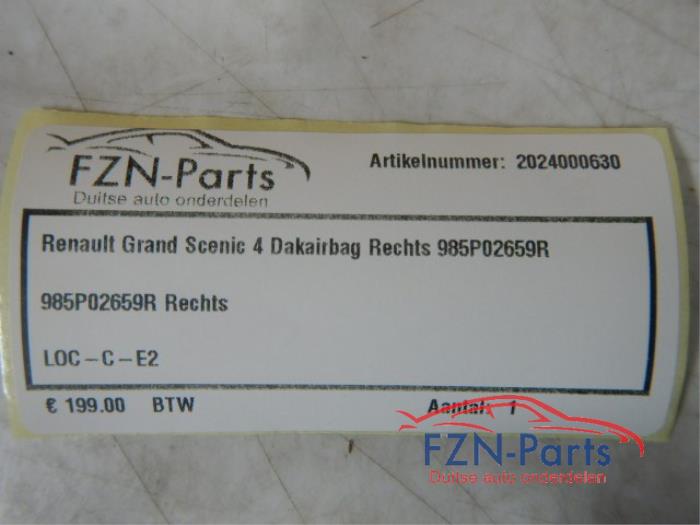 Renault Grand Scenic 4 Dakairbag Rechts