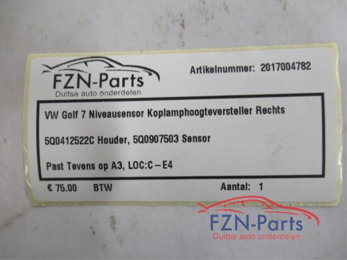 VW Golf 7 Niveausensor Koplamphoogteversteller Rechts